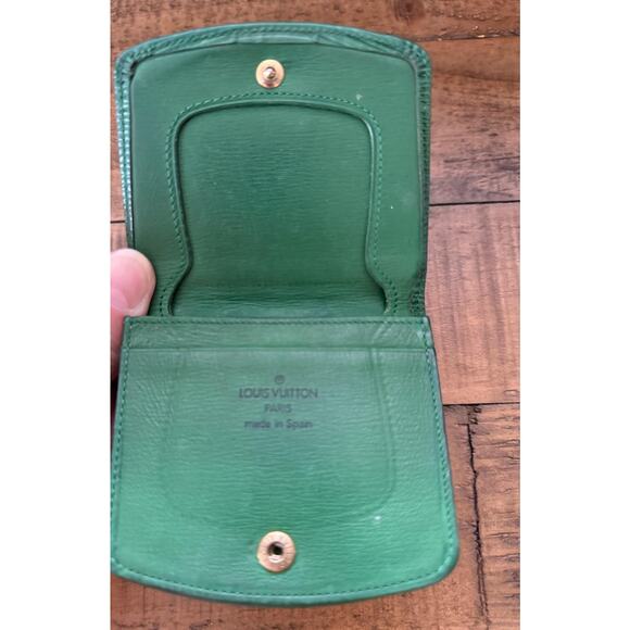 Louis Vuitton Coin Purse Wallet Epi Leather Mens Womens Made in Spain Monogram - Picture 3 of 10